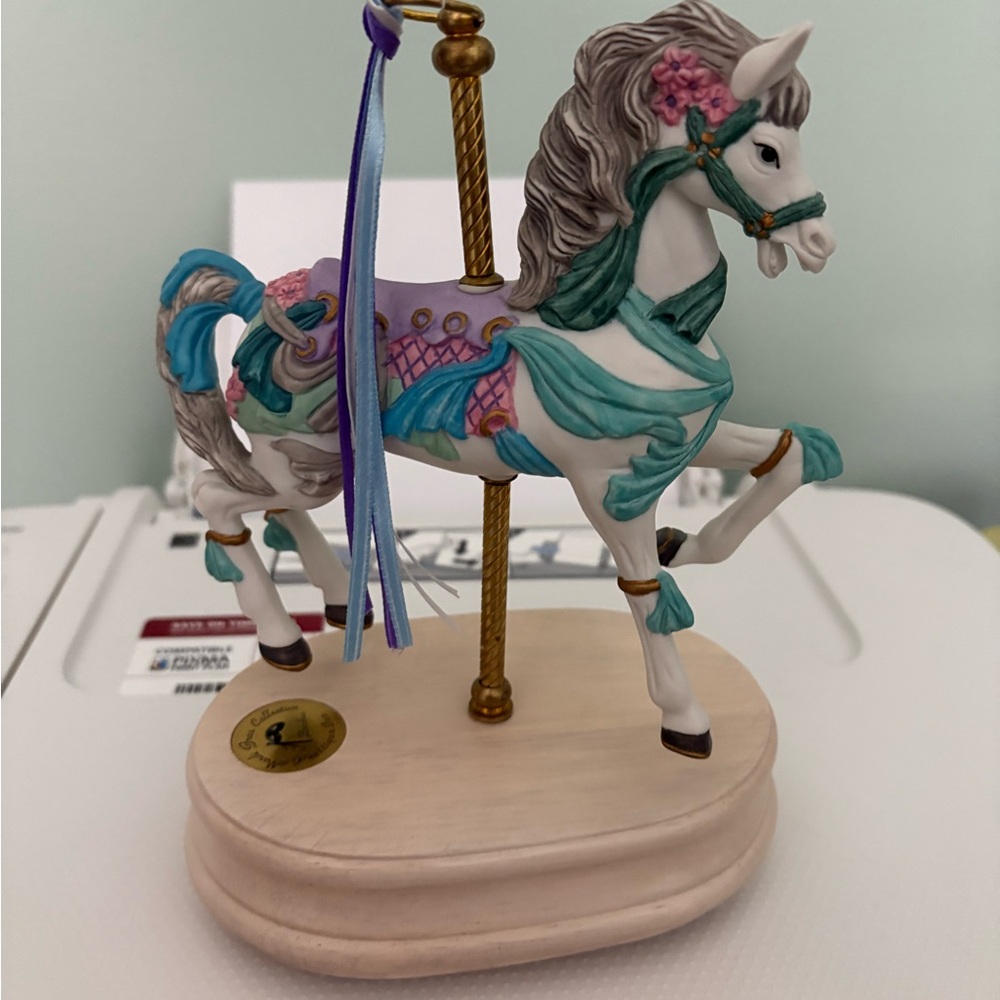Colorful Carousel Horse Figurine